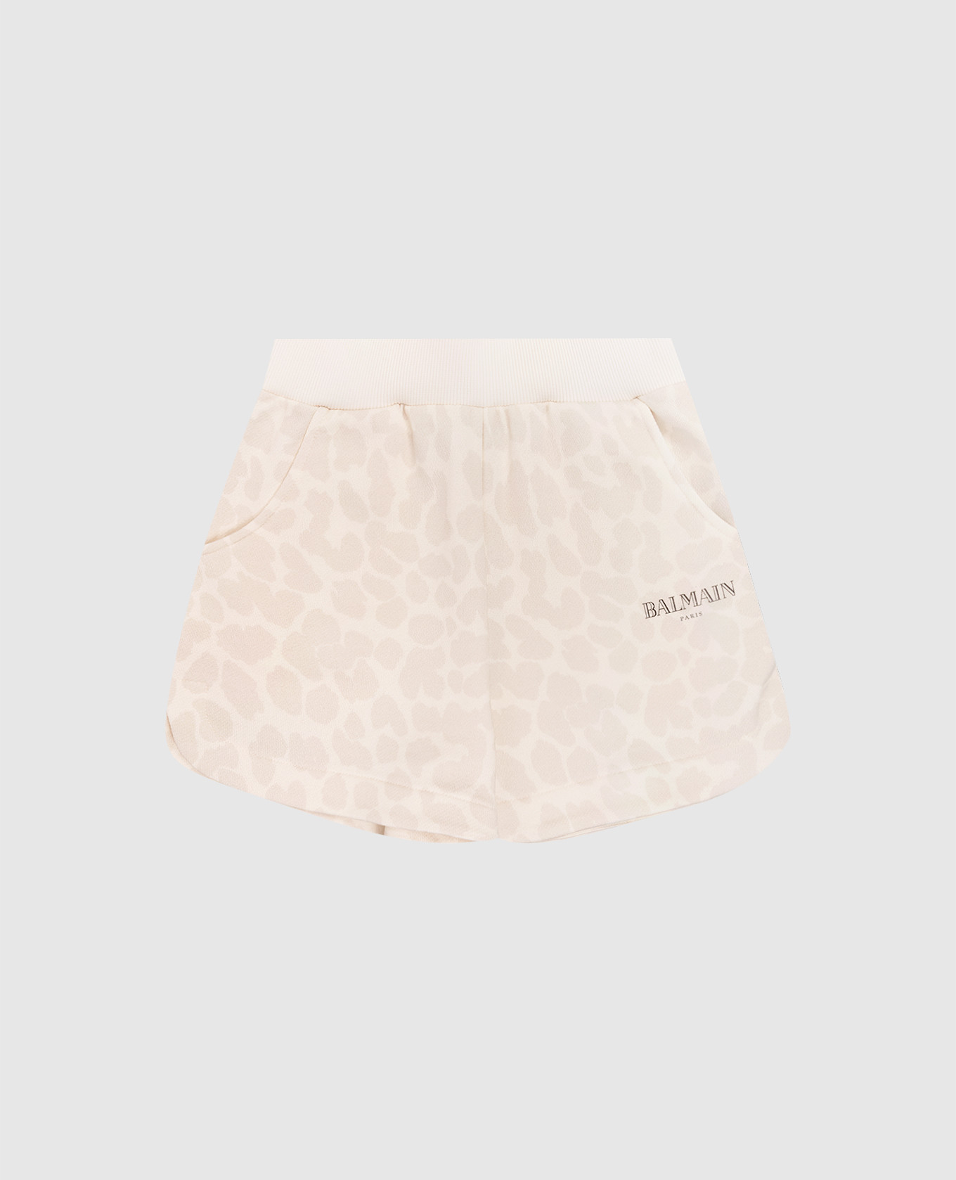 

Детские бежевые шорты в принт, Бежевый, Шорты