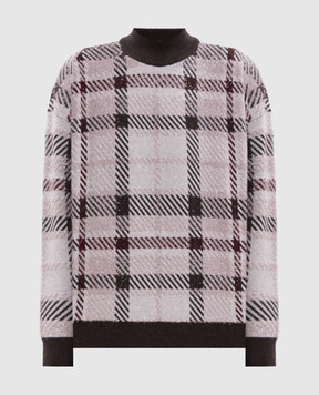 Twinset Розовый свитер в клетку 262LI3UAA