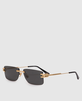 Bottega Veneta Золотые солнцезащитные очки A002FEV4450
