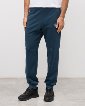 Versace Сині джогери з вишивкою емблеми 10163001A16458