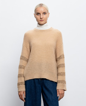 Twinset Коричневий светр з вовною альпаки 262TP3530