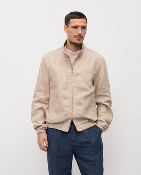 Peserico Бежева куртка з льону з логотипом R5227002607