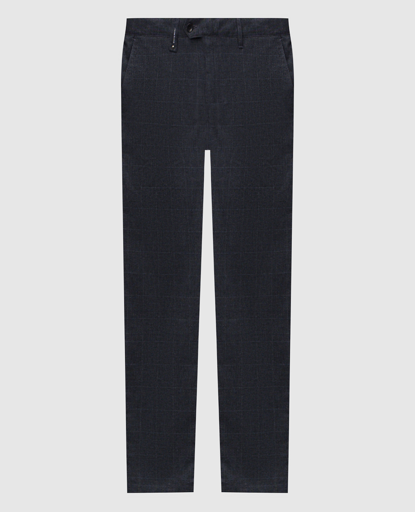 Синие брюки в клетку