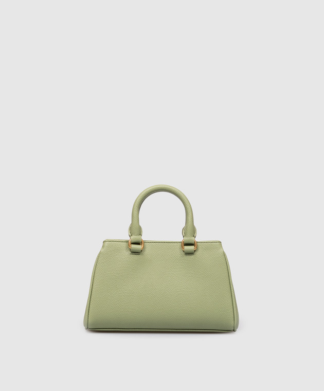 Valentino Зеленая кожаная сумка-мини VLogo 9W2P0BA9SNP изображение 3
