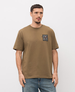 Iceberg Коричнева футболка з принтом F027627A