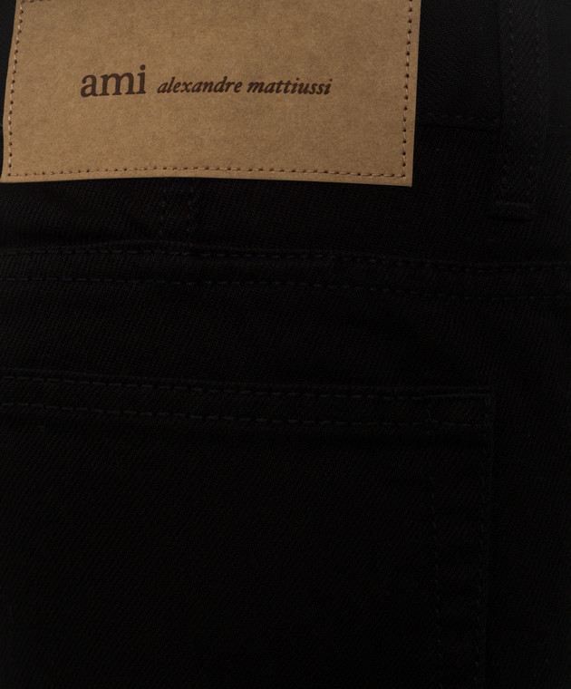 Ami Paris Черные джинсы с логотип патч HTR001DE0131 изображение 5