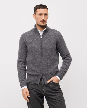 Cashmere&Whiskey Сірий кардиган з вовни мериноса 50706