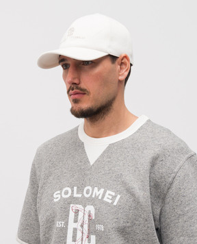 Brunello Cucinelli Белая кепка с вышивкой логотипа M277P9850