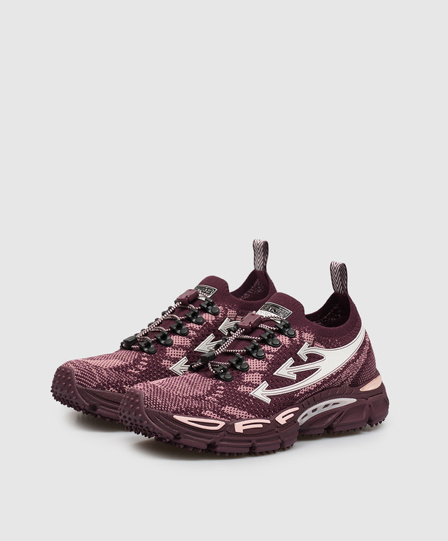 Off-White Бордовые кроссовки Be Right Back OF05756651 изображение 2