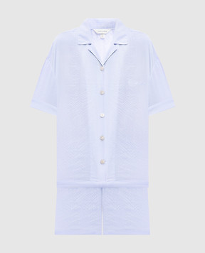 Dore & Rose Блакитна піжама в смужку SHORTSLEEVESTRIPEDPJSE