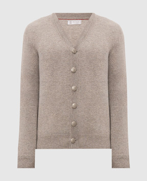 Brunello Cucinelli Серый кардиган из кашемира M22203806
