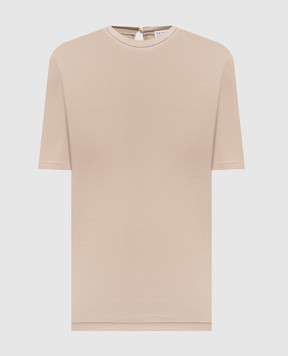 Brunello Cucinelli Бежевий топ з ланцюжком моніль MPTC8BJ310