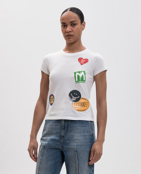 Maison Margiela MM6 Біла футболка з принтом S52GC0373M20050