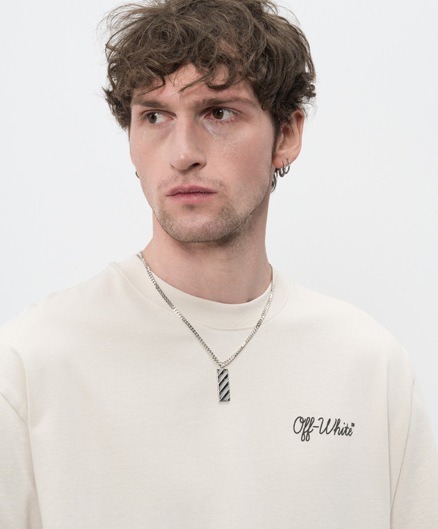 Off-White цепочка с подвеской Diag OMOB15WC99MET001 изображение 2