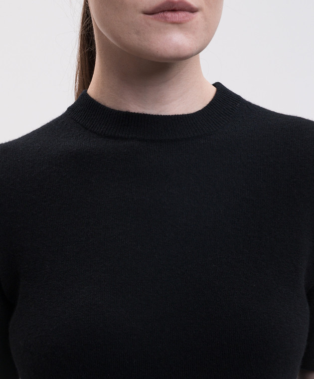 Max Mara Черный топ JUST из шерсти и кашемира SMMJUST изображение 5