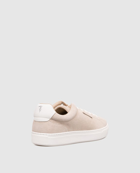 Trussardi Бежеві замшеві кросівки з логотипом N029S101007NMNS01L50