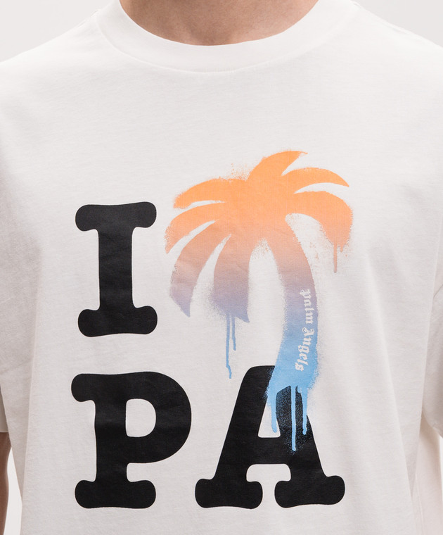 Palm Angels Футболка I Love PA кольору айворі PMAA109S26JER007 зображення 5