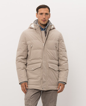 Brunello Cucinelli Бежевий пуховик MV4061823