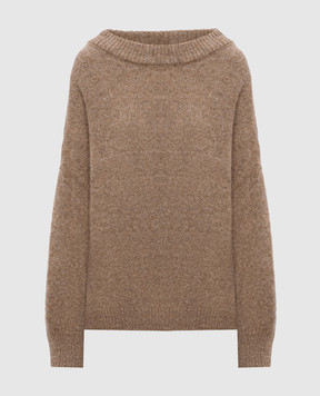 Demiur Свитер с шерстью альпаки и кашемиром коричневого цвета TIFF301