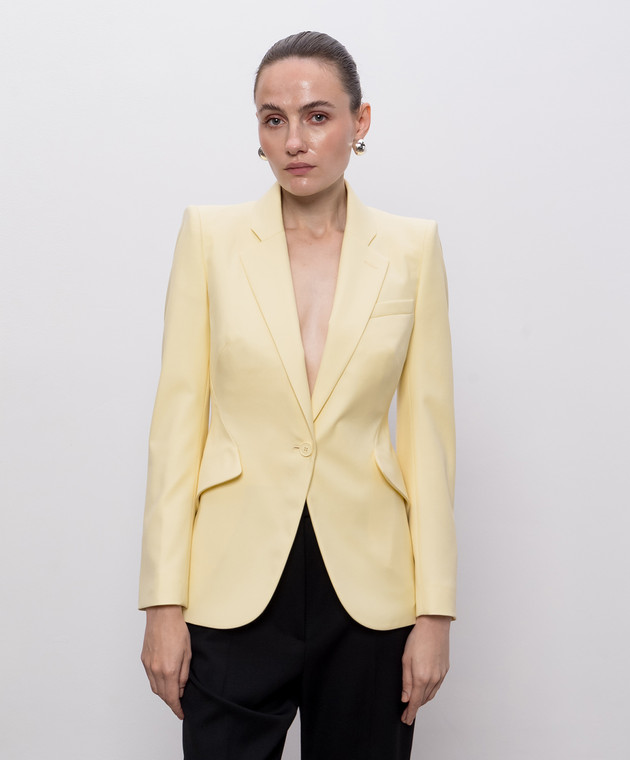 Alexander McQueen Желтый жакет из шерсти 857750QJAGA изображение 2