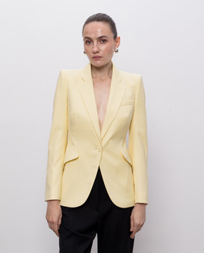 Alexander McQueen Желтый жакет из шерсти 857750QJAGA