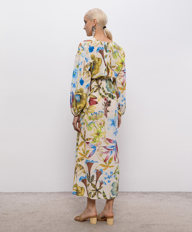 Momoni Платье INCANTO цвета айвори из шелка с болеро MODR01101MO изображение 3