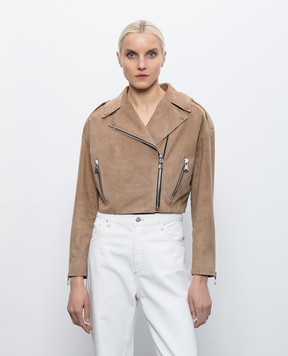 Babe Pay Pls Коричневая замшевая косуха 2516SUEDE