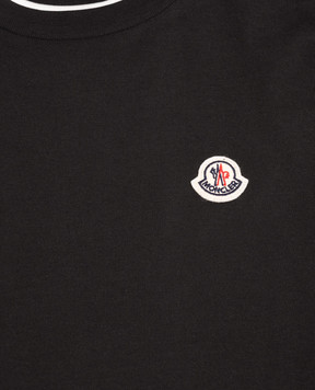 Moncler ENFANT Дитяча чорна футболка L29548C0000889AFV