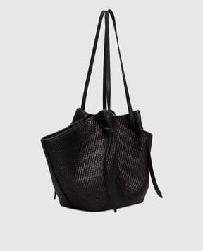 YUZEFI Чорна сумка-тоут Mochi з рафії LARGEMOCHI