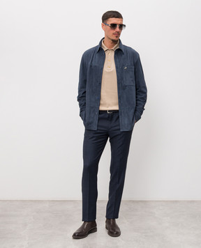 Stefano Ricci Синие брюки из шерсти M1T610002AW0017U