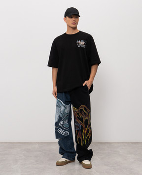 AMIRI Чорна футболка A World Of Hope And Dreams AMTOJR1095