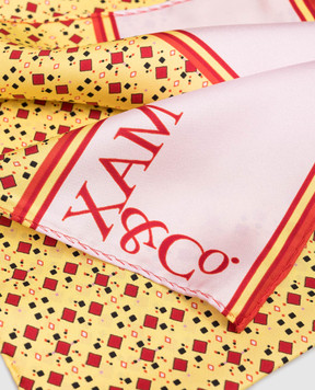 Max & Co Желтый шарф из шелка в геометрический узор MCAASTI