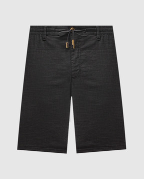 Stefano Ricci Сірі шорти з патчем логотипа M8T6101100TSOBK