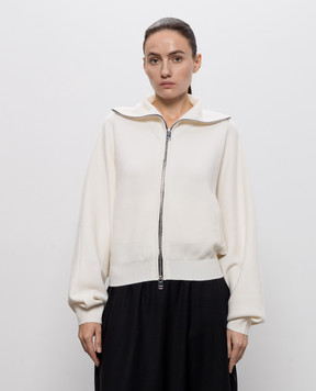 Jacob Lee Кардиган цвета айвори из кашемира WWCJ0015AW26W