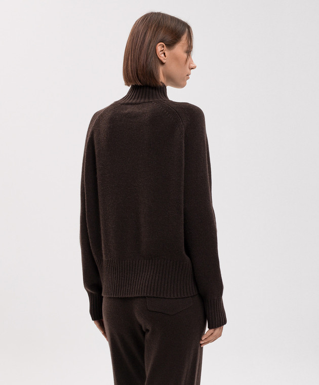 Allude Коричневий светр з вовни та кашеміру 26517104 зображення 4