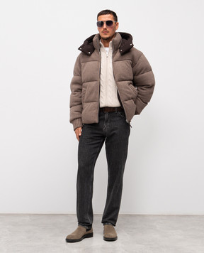Mackage Коричневый пуховик Griffen из шерсти и кашемира GRIFFEN