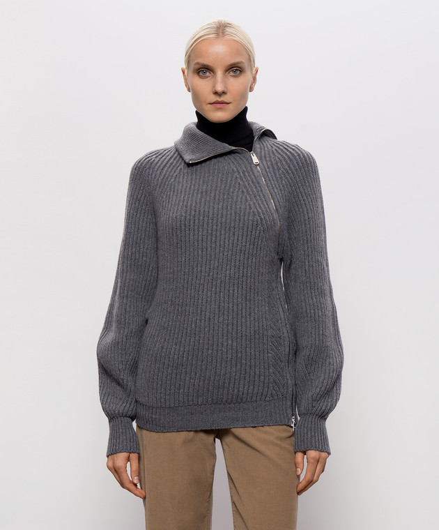 Dondup Серый кардиган из шерсти DT453M01028D002 изображение 3