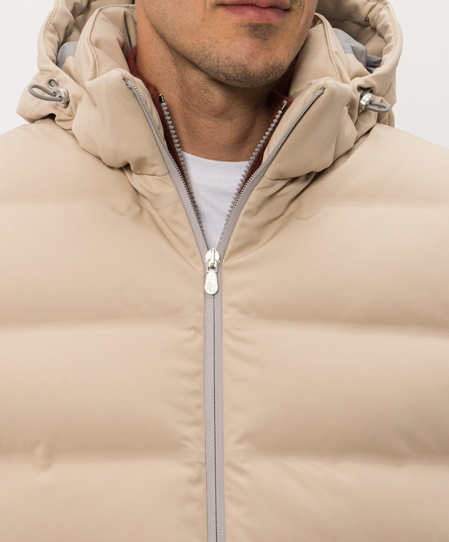 Brunello Cucinelli Бежевий пуховий жилет MV4061605 зображення 5