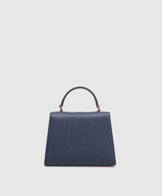 Valentino Синяя кожаная сумка-трапеция Vsling 9W2B0T85YCZ изображение 3