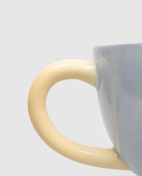 Bloomingville Блакитне керамічне кашпо Trophy 82072620