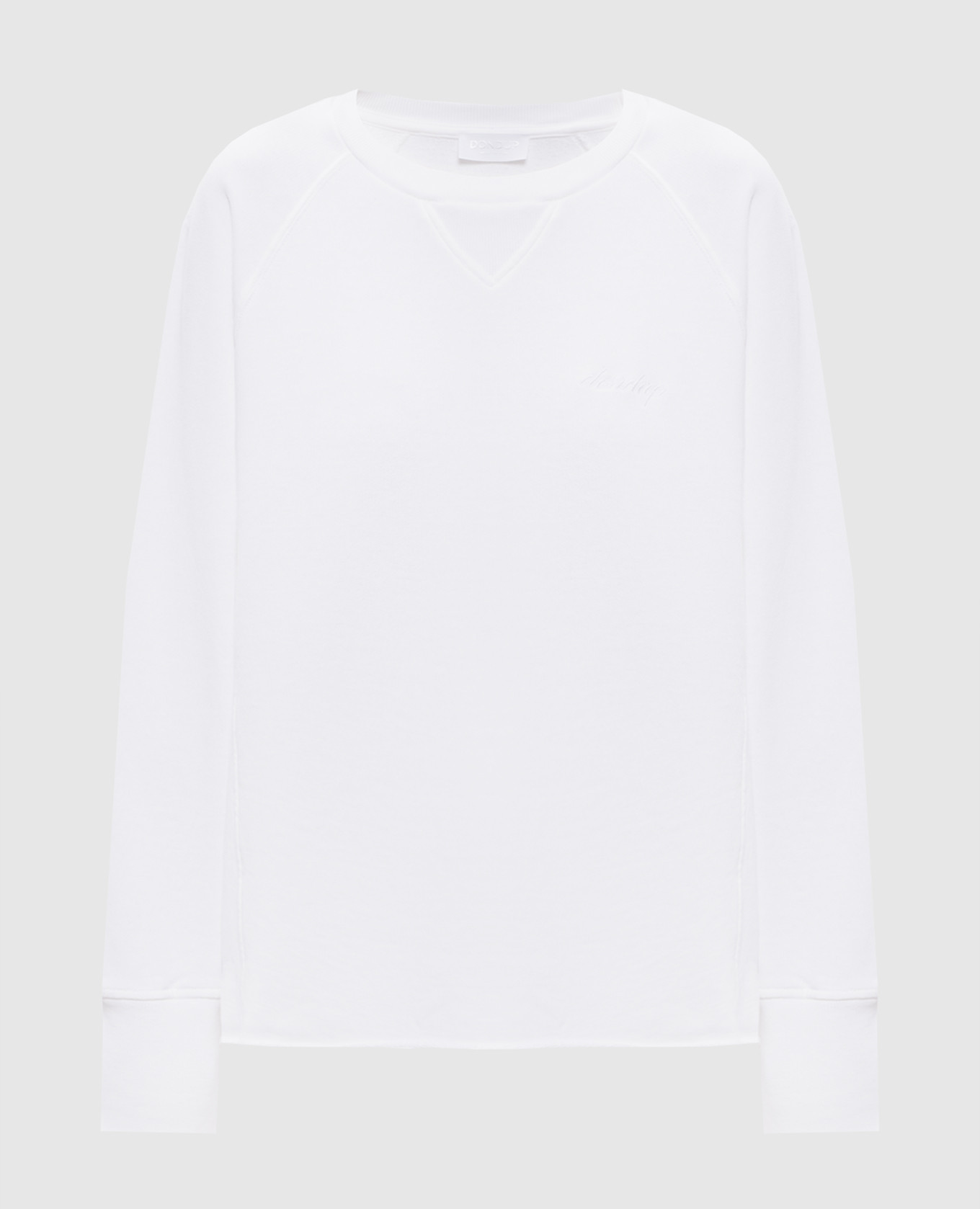 Біли світшот з вишивкою логотипа