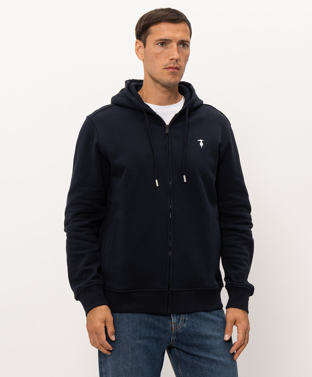 Trussardi Синяя утепленная спортивная куртка G8508000256NMF518F09 изображение 3
