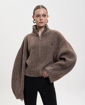 The Attico Коричневый кардиган из шерсти и кашемира 260WCD00009KWS012AA