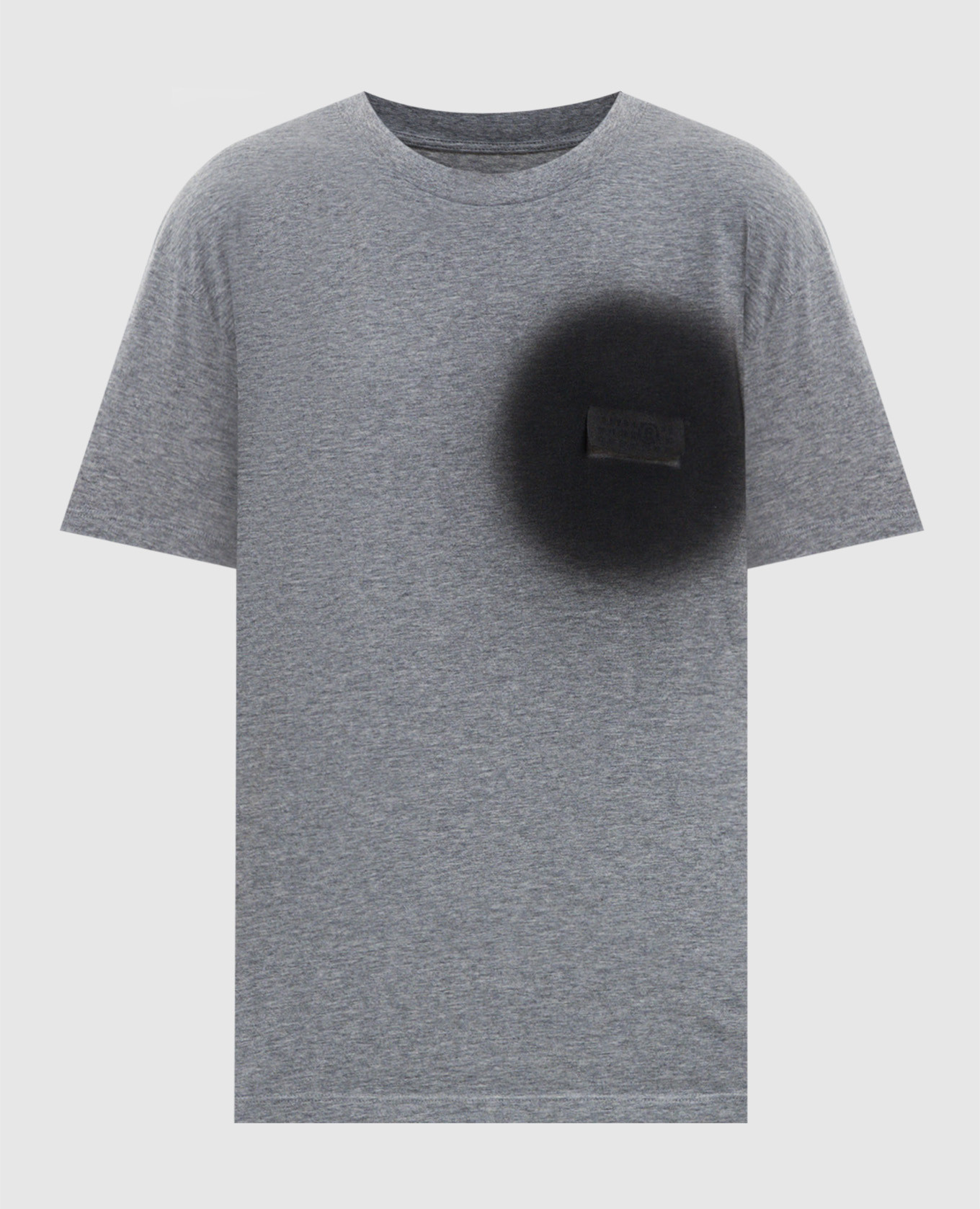 

Серая меланжевая футболка с аэрозольным принтом, Серый, Футболки