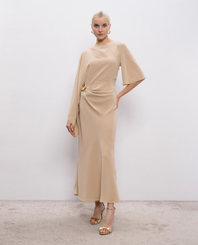 JOSEPH Бежевое платье миди Joya JF009654