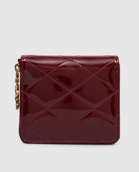 Saint Laurent Бордовий шкіряний лакований гаманець 862522AAGGC