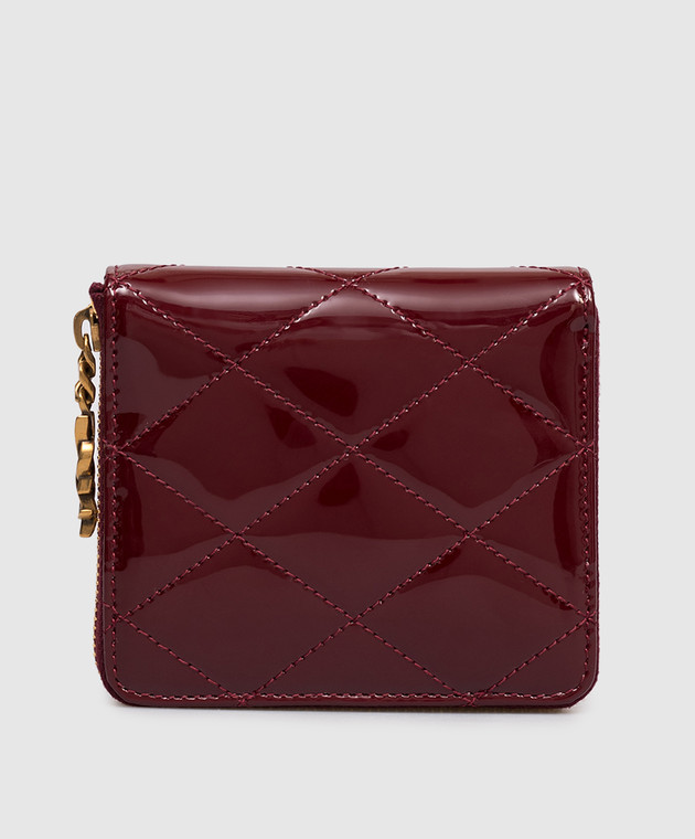 Saint Laurent Бордовий шкіряний лакований гаманець 862522AAGGC зображення 2
