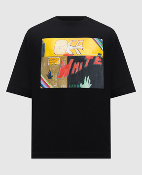 Off-White Чорна футболка Shimada 44MAA120F5J00Y