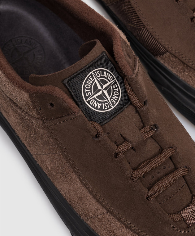 Stone Island Коричневі замшеві кросівки L2SFWS100020S0539 зображення 5