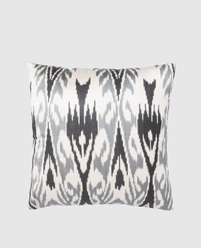 Les Ottomans Бежевая декоративная подушка из шелка с абстрактным принтом SI2950X50DS